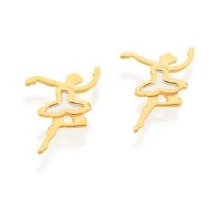 Brincos banhado ouro 3x 24k 18k e 22k feminino infantil rommanel peque