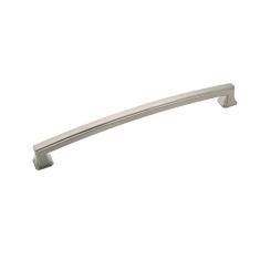 Hickory Hardware Puxador de pontes de níquel acetinado P3237-SN, acabamento C/C de 224 mm, centro a centro