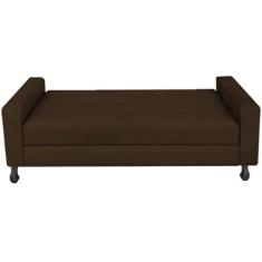 Recamier Calçadeira Sofá Cristal   90 cm Solteiro Baú Quarto Sala Sued