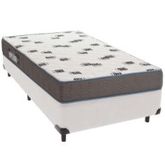 Cama Box Branco E Colchão Light Espuma D33 Solteiro Ortobom
