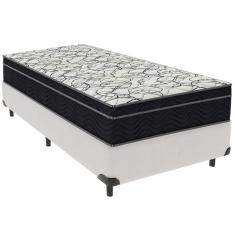 Cama Box Branco E Colchão Airtech 150 Espuma D45 Solteiro Ortobom
