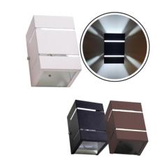 Arandela 2 Focos E 2 Frisos Externa Parede Muro Ar1510 (Branco)