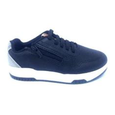 Tênis Casual Molekinho Elástico Zíper Preto/Cinza - 40646-Masculino