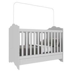 Berço Americano 3 em 1 para Colchão 70 x 130 cm Nuvem Multimóveis Fg0536pa Branco