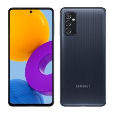 Smartphone Samsung Galaxy M52 Preto, Tela 6.7", 5G+Wi-Fi+NFC, And. 11, Câm. Tras. de 64+12+5MP, Frontal de 32MP, 6GB RAM, 128GB