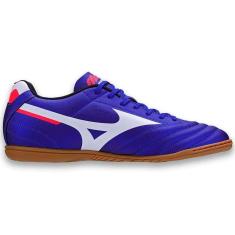 Chuteira Futsal Mizuno Morelia Club In Masculina - Azul e Branco