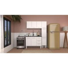 Armario Cozinha Completo Para Pia 1,20metros Aço - Venus Cozimax