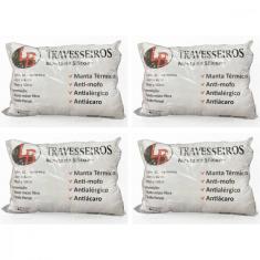 Kit 4 Travesseiros Manta de Silicone 45x65 LB