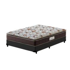Cama Box Casal Preta + Colchão de Espuma D45 - Probel - Guarda-Costas 