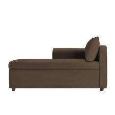 Recamier Divã Londres 140cm Suede Marrom - Inova Decor