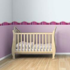 Faixa Decorativa Adesiva Infantil Lapis de Cor Rosa 10mx10cm - Quartin