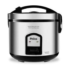 Panela Elétrica Arroz Philco PH10 Inox Visor Glass 10 Xícaras Refoga e Cozinha