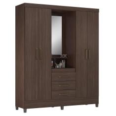 Guarda Roupa Capelinha Pérsia 4 Portas com Espelho - Demóbile, Café To