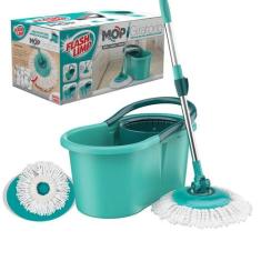 Balde Spin Mop 360 Com Esfregão Completo e Refil Flash Limp