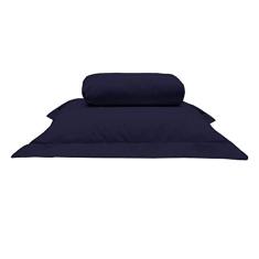 Jogo De Lençol Solteiro 2 Peças 200 Fios 100% Algodão, Azul Marinho, Marina Enxovais