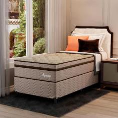 Cama Box com Colchão Solteiro Supreme Mola Ensacada (72x88x188) Dourad