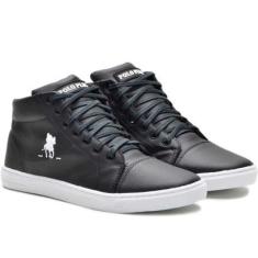 Tênis Casual Com Sola De Borracha Masculino Cano Médio E Fecho Em Cadarço-Masculino