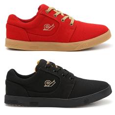 Kit 2 Tênis Masculino Skate De Tecido Leve Loose - LandFeet-Unissex