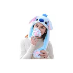 Chapéu de pelúcia com luzes que levantam ouvidos para meninos e meninas
