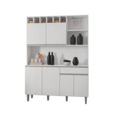 Armário de Cozinha Memphis 6 Portas Branco - Mais de Casa
