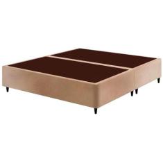 Cama Box Base Queen Sommier Linho Bege (158x198x30) - Ortobom