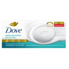 Kit Sabonete Barra Dove Pele Sensível 90G Com 6 Unidades