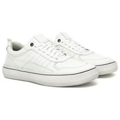 Tênis Sapatênis Democrata Denim Fender Couro Legítimo com Cadarço Palmilha Macia Confortável 290205-Masculino