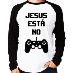 Camiseta Raglan Jesus está no controle Manga Longa - Foca na Moda, Bra