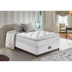 Cama Box Solteiro Colchão + Box 88x188 Molas Ensacadas Cama Inbox Confort Snow