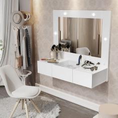 Penteadeira Camarim Suspensa Sofia Branco - Ofertamo