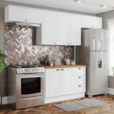Cozinha Completa 4 Peças 100% Mdf com Tampo Americana - Henn