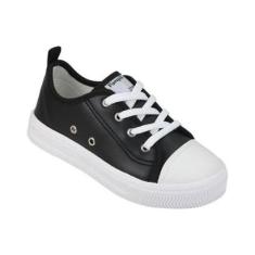 Tênis Casual Infantil Pampili Easy Preto e Branco 729.007-Feminino