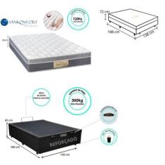 Conjunto Colchão Sankonfort Sleep Fresh + Cama Box Baú Casal 138x188x3