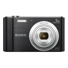 Câmera Sony Cyber-Shot DSC-W800 20.1MP Visor 2.7 - Zoom Óptico 5x Imagem Panorâmica, Preta