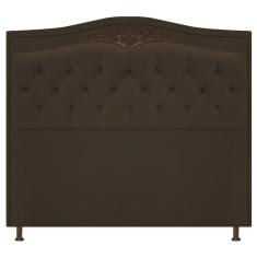 Cabeceira Estofada Yasmim 90cm Solteiro Corano Marrom