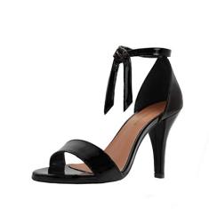 Sandália Troca Tira Salto Alto Fino Luiza Sobreira Verniz Preto Mod. 2212-2