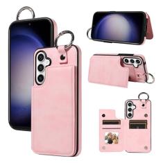 Dibosom Capa carteira para Samsung Galaxy S24 Plus S24+ 5G com vários compartimentos para cartão de identificação de crédito, bolsa flip com fivela anel, suporte de couro PU, capa de telefone