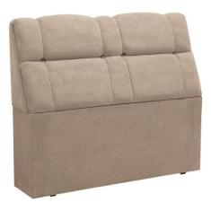 Cabeceira Com Baú Itália Cama Box Casal 140 Cm Suede Bege - ADEMIR