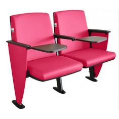 02 Cadeiras para Auditório com Prancheta Linha Viena Auditório Rosa