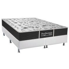 Cama Box Queen: Colchão Molas Probel Prolastic Prodormir Sleep + Base Crc Courano Branco(158X198)