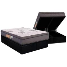 Cama Box Baú Queen: Colchão Anatômico Polar D28 OrthoPremium Grey + Ba