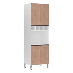 Paneleiro Perola 70 cm com Nicho Microondas 4 Portas mais 1 Nicho Luciane