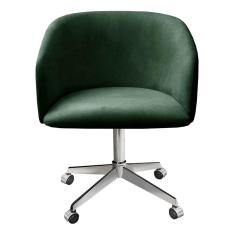 Poltrona Atenas Cadeira Decorativa Giratória com Rodinhas Escritório Home Office