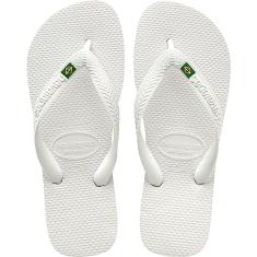 Chinelo Brasil, Havaianas, Adulto Unissex, Branco, 43/44