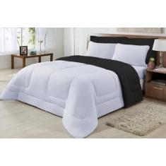 Edredom Casal + Jogo De Lençol Malha 100% Algodão Liso - Enxovais Anna