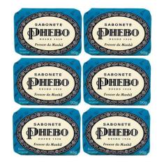 Kit 6 Sabonete Barra Frescor da Manhã Glicerina Vegetal Óleo de Palma 