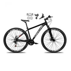 Bicicleta Aro 29 Absolute Nero 5 21v Alumínio Câmbios Shimano Freio Disco Hidráulico Garfo Suspensão - Preto Tam.19