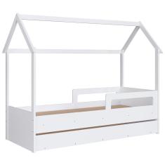 Cama Infantil Casinha Com Auxiliar Infix C06 Branco - Mpozenato