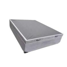 Cama Box Baú Casal Suede Cinza Com Pistão A Gás