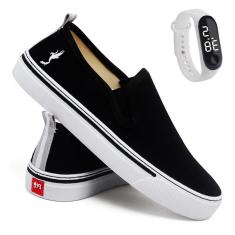 Kit Tênis Casual Feminino + Relógio Slip On leve Conforto-Feminino